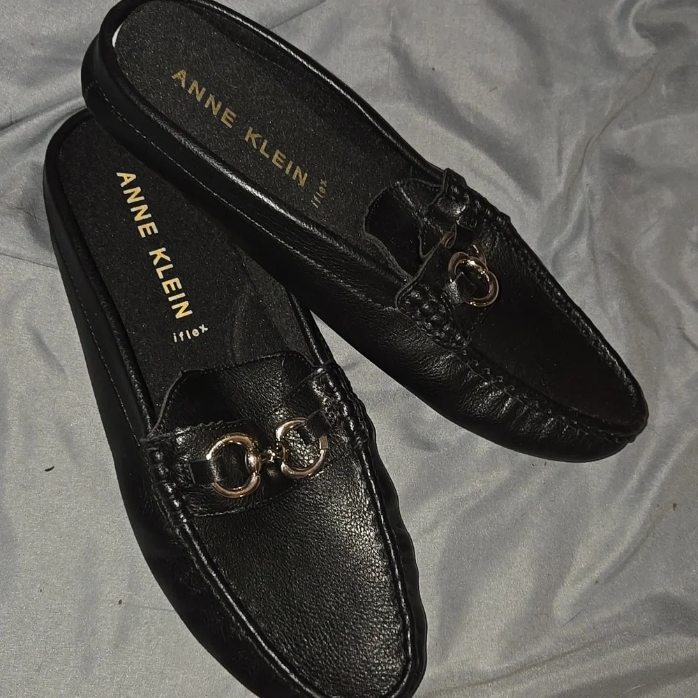 Anne Klein Iflex Sz 8.5 Black Mules - Picture 4 of 5